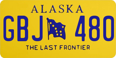 AK license plate GBJ480