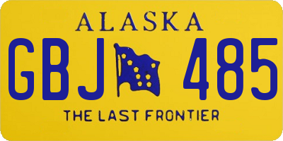 AK license plate GBJ485