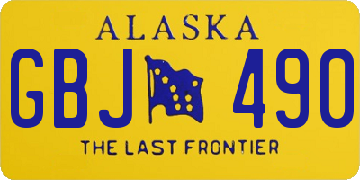 AK license plate GBJ490