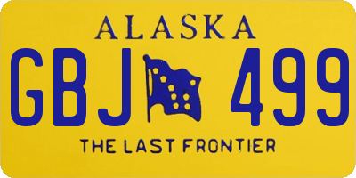 AK license plate GBJ499