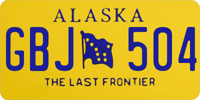 AK license plate GBJ504