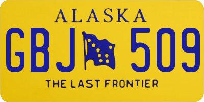 AK license plate GBJ509