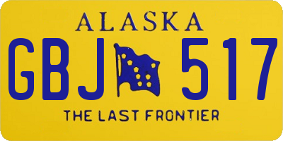 AK license plate GBJ517