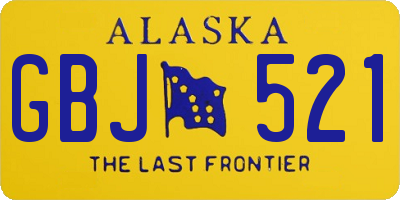 AK license plate GBJ521