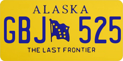 AK license plate GBJ525