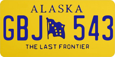 AK license plate GBJ543
