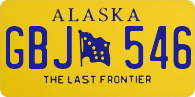 AK license plate GBJ546