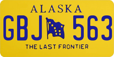 AK license plate GBJ563