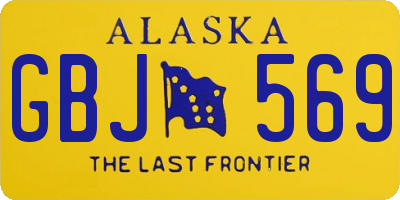 AK license plate GBJ569