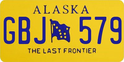 AK license plate GBJ579