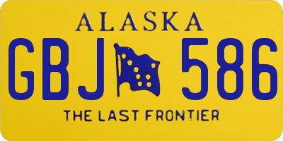 AK license plate GBJ586