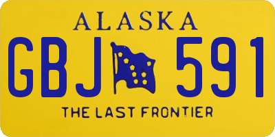 AK license plate GBJ591