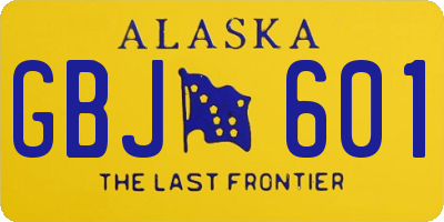 AK license plate GBJ601
