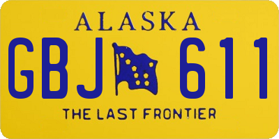 AK license plate GBJ611