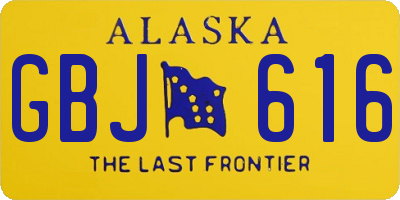 AK license plate GBJ616