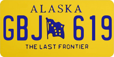 AK license plate GBJ619