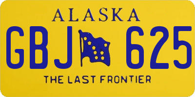 AK license plate GBJ625