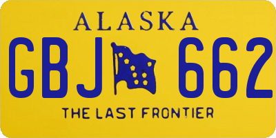 AK license plate GBJ662