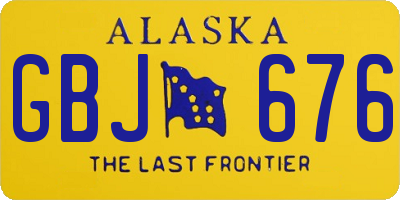 AK license plate GBJ676