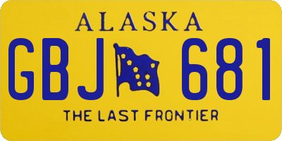 AK license plate GBJ681