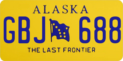 AK license plate GBJ688