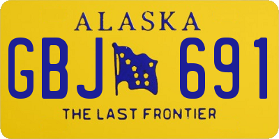 AK license plate GBJ691