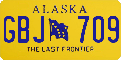AK license plate GBJ709