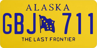 AK license plate GBJ711