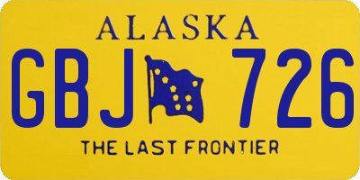 AK license plate GBJ726