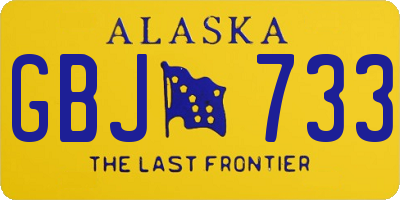 AK license plate GBJ733