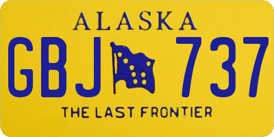 AK license plate GBJ737