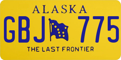 AK license plate GBJ775