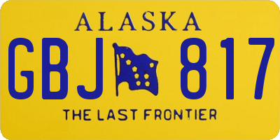 AK license plate GBJ817