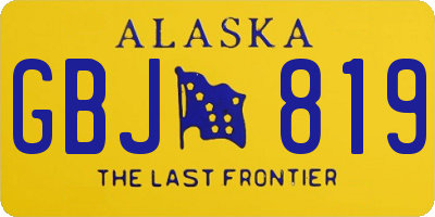 AK license plate GBJ819