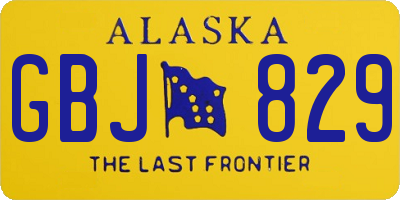 AK license plate GBJ829