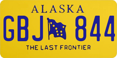 AK license plate GBJ844