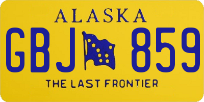 AK license plate GBJ859