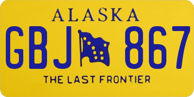 AK license plate GBJ867