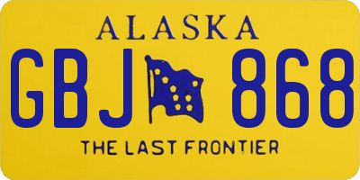 AK license plate GBJ868