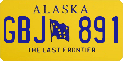 AK license plate GBJ891