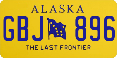 AK license plate GBJ896