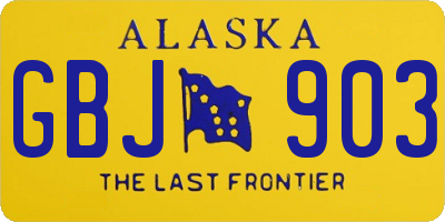 AK license plate GBJ903
