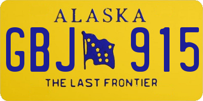 AK license plate GBJ915