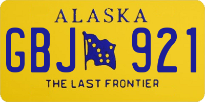 AK license plate GBJ921