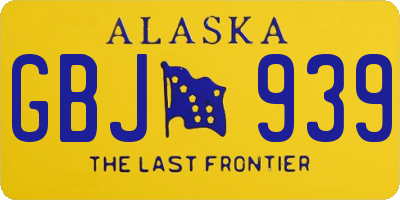 AK license plate GBJ939