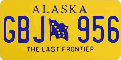 AK license plate GBJ956