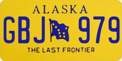 AK license plate GBJ979