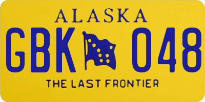 AK license plate GBK048