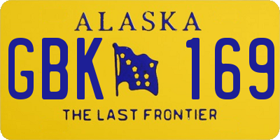 AK license plate GBK169