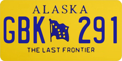 AK license plate GBK291